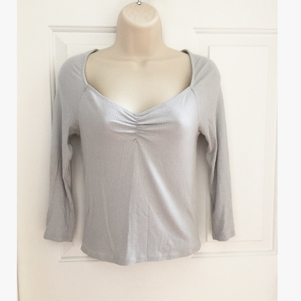Ribbed Quarter Sleeve Shirt